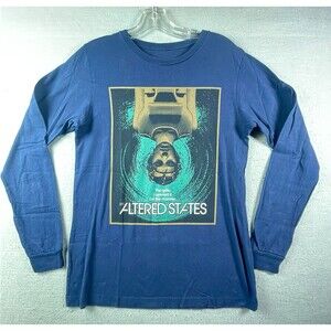 Altered States Movie Mens T-Shirt Size Small Blue Long Sleeve Horror 1980's